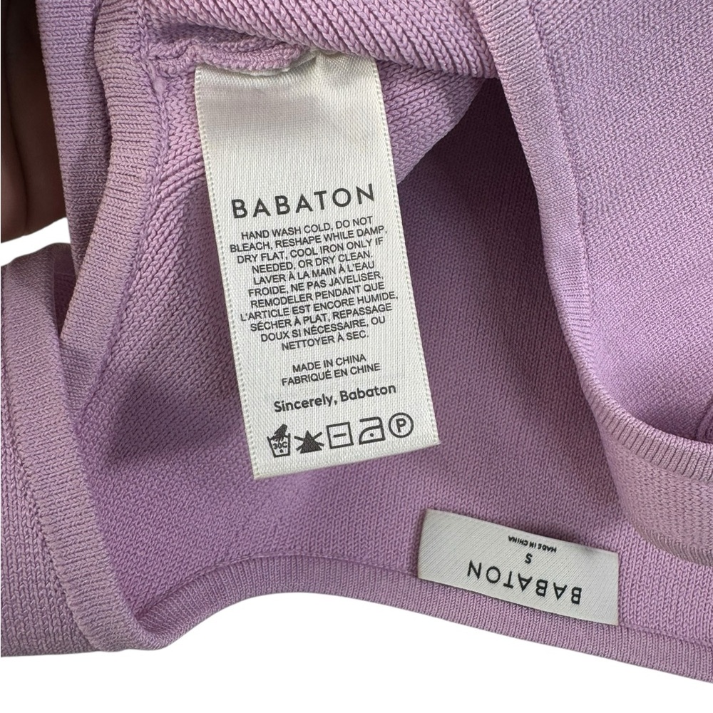 Aritzia Babaton Sculpt Knit Crop Top Bustier - small lilac - Picture 5 of 5